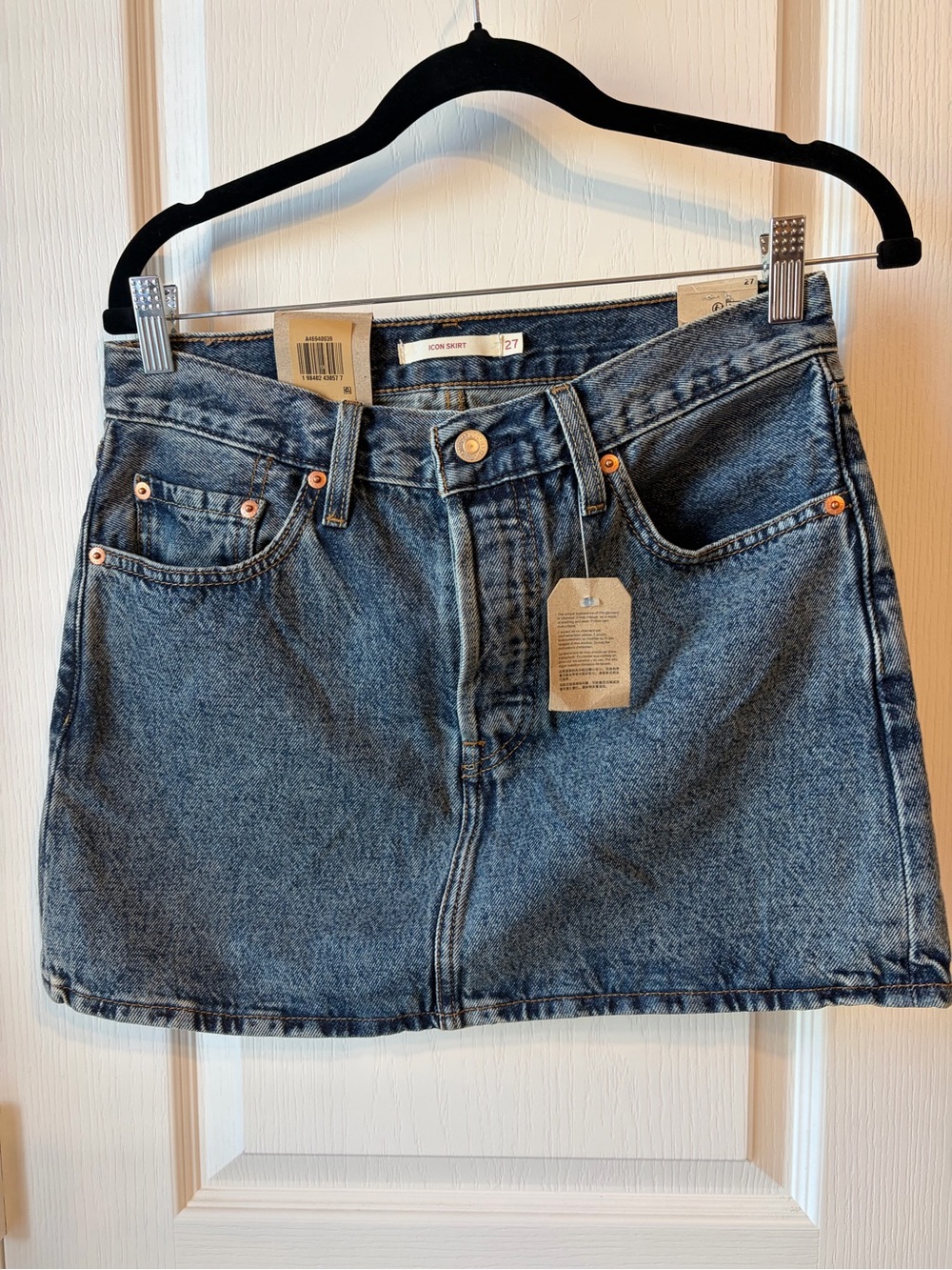 Levi's Stonewash Blue Denim Mini Skirt